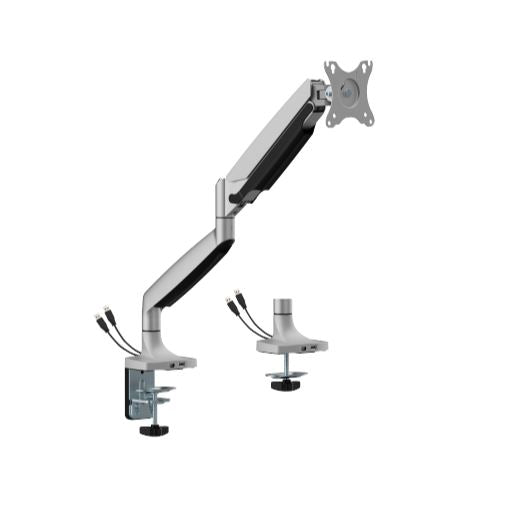 BrateckLDT82-C012UCE SINGLE SCREEN HEAVY-DUTY MECHANICAL SPRING MONITOR ARM WITH USB PORTS For mo...