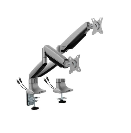 Brateck LDT82-C024UC Dual Screen Heavy-Duty Gas Spring Monitory Arm with USB Ports For most 17'~3...