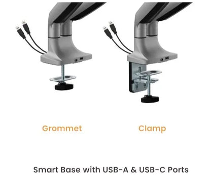 Brateck LDT82-C024UC Dual Screen Heavy-Duty Gas Spring Monitory Arm with USB Ports For most 17'~3... - Image 3