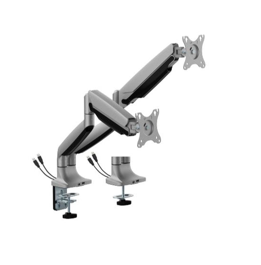 BrateckLDT82-C024UCE DUAL SCREEN HEAVY-DUTY MECHANICAL SPRING MONITOR ARM WITH USB PORTS For most...