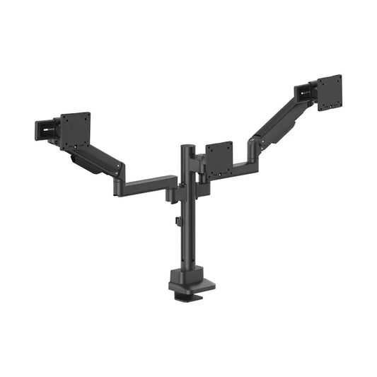 Brateck Modular Mechanical Spring Triple Monitor Arm with Sliders 17'-27' Monitor Weight Capacity...