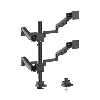 Brateck Modular Mechanical Spring Quad Monitor Arm with Sliders,  from 17'-40', weight capacity (...