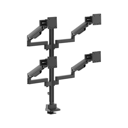 Brateck Modular Mechanical Spring Quad Monitor Arm with Sliders,  from 17'-40', weight capacity (... - Image 3