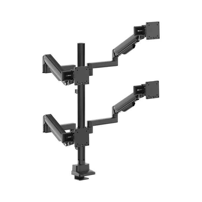 Brateck Modular Mechanical Spring Quad Monitor Arm with Sliders,  from 17'-40', weight capacity (... - Image 4
