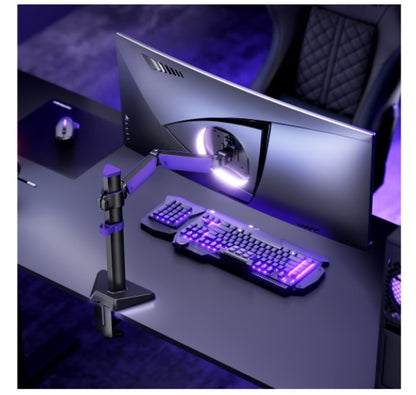 Brateck LDT89-C012 Amethyst Articulating Gaming Monitor Arm Matte Black, Fit Screen Size: 17'-40'... - Image 2