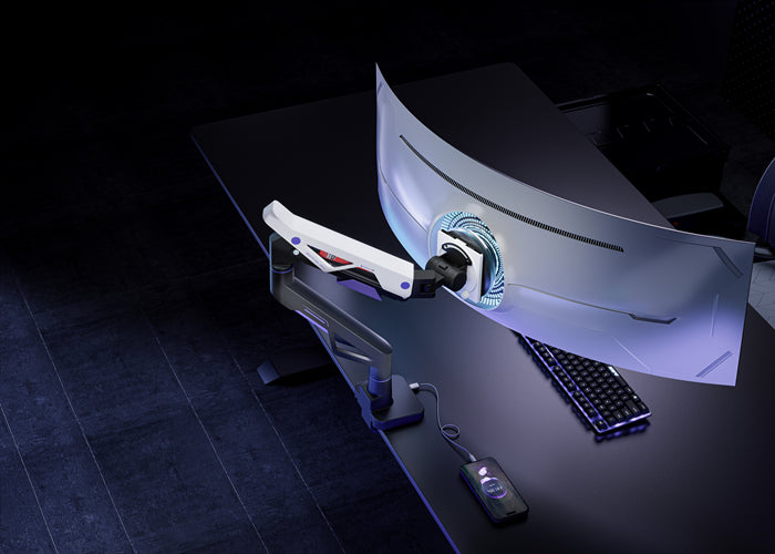 Brateck LDT95-C012UC Atlas Neo Gaming Monitor Arm with USB-A  USB-C Ports For most 24'~57' Monito... - Image 4