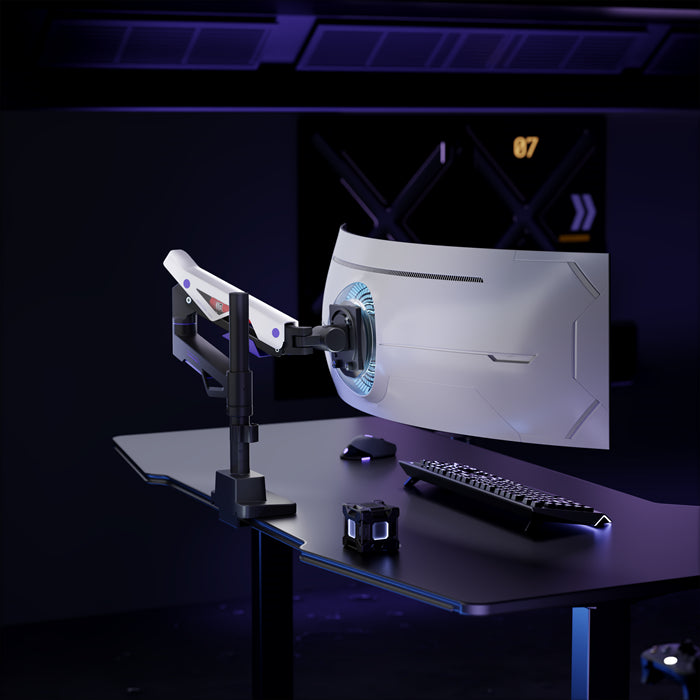 Brateck LDT95-C012UCP Atlas Neo Gaming Pole-Mounted Monitor Arm with USB-A  USB-C Ports For most... - Image 4