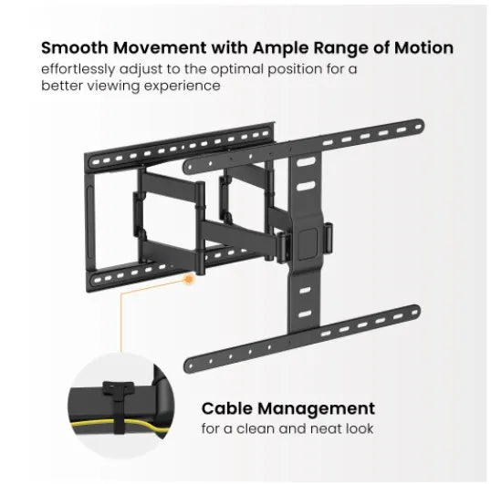 Brateck LPA83-466 Modern Ultra-Slim Full-Motion TV Wall Mount For most 43'-90' TVs, Weight Capaci... - Image 3