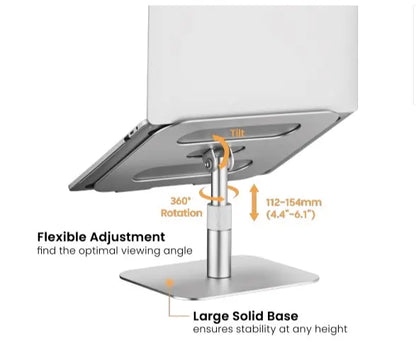 BrateckLPS03-19 ADJUSTABLE ALUMINUM LAPTOP RISER  For most 11'-15' laptops  tablets, Weight Capac... - Image 2