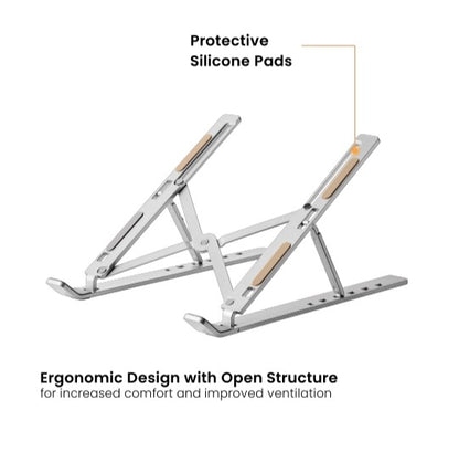 Brateck LPS03-3-03 PORTABLE 6-LEVEL ADJUSTABLE ALUMINUM LAPTOP RISER  For most 11'-15' laptops, t... - Image 2