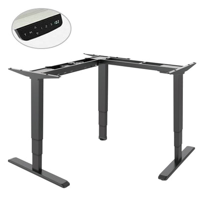 Brateck Triple Motor L-Shape Electric Sit-Stand Desk (Frame only) Three Stage Column 40X80、46X86、...
