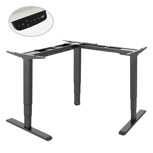 Brateck Triple Motor L-Shape Electric Sit-Stand Desk (Frame only) Three Stage Column 40X80、46X86、...