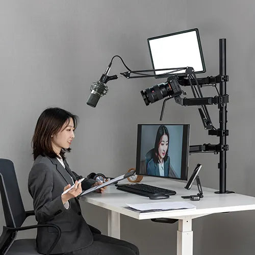 Brateck Single-Monitor All-in-One Studio Setup Desktop Mount Fix 17'-32' Up to 9kg, Fit Curved Mo... - Image 4