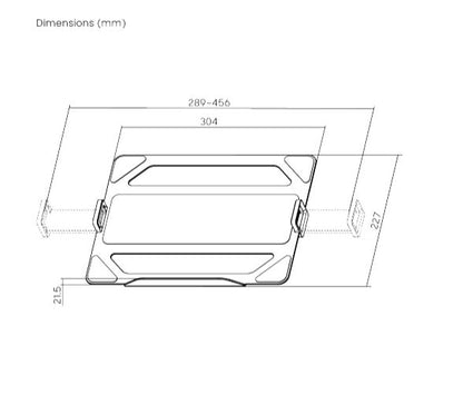 Brateck Universal Aluminum Laptop Holder For Monitor Arms Black, 304x227x39mm,  Weight Capacity:... - Image 4