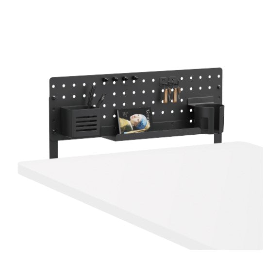 Brateck PB-007-01-B DESK PEGBOARD ORGANIZER WITH STORAGE KITS  (BLACK)  600x100x240mm (LS) - Furn... - Image 2
