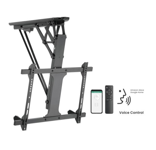 Brateck PLB-M0546AI SMART FLIP DOWN TV CEILING MOUNT POWERED BY TUYA Support most 32' ~ 70' TVs (...