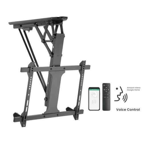 Brateck PLB-M0546AI SMART FLIP DOWN TV CEILING MOUNT POWERED BY TUYA Support most 32' ~ 70' TVs (...