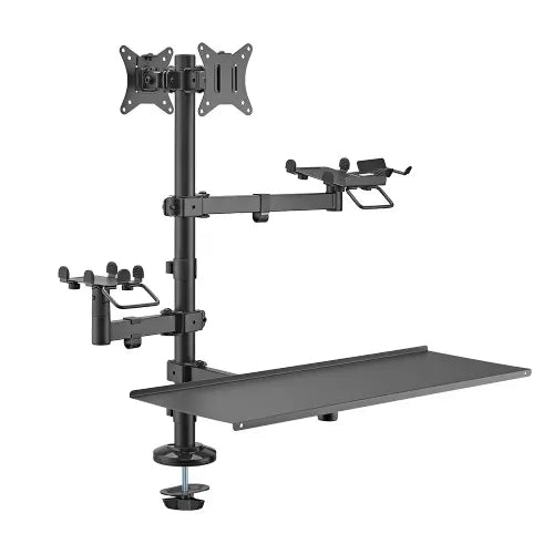 Brateck POS Mounting Solution For Dual Screens (with keyboard tray), Fit Screen Size:17'-32'm, We...