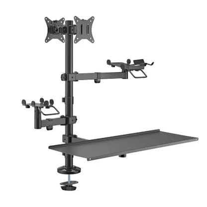 Brateck POS Mounting Solution For Dual Screens (with keyboard tray), Fit Screen Size:17'-32'm, We...