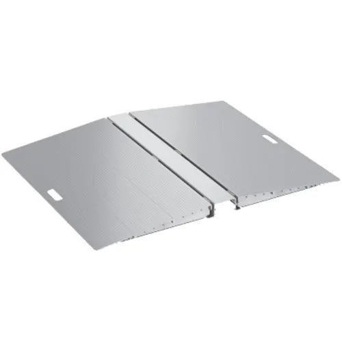 Brateck Two-Sided Aluminum Wheelchair Threshold Ramp, Silver Color, 1114x920x60mm, Weight Capacit...