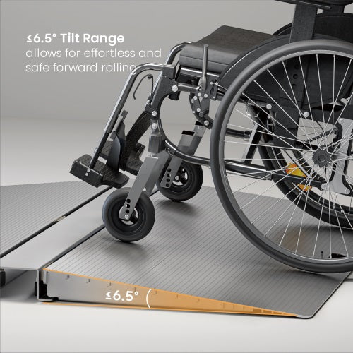 Brateck Two-Sided Aluminum Wheelchair Threshold Ramp, Silver Color, 1114x920x60mm, Weight Capacit... - Image 3