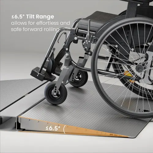 Brateck Two-Sided Aluminum Wheelchair Threshold Ramp, Silver Color, 1114x920x60mm, Weight Capacit... - Image 4