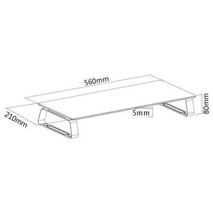 Brateck Universal Tabletop Monitor Riser (560x210x80mm) Fit Screen Size 13'-32' Weight Capacity U... - Image 2