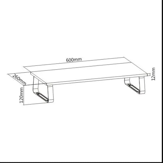 Brateck Timber Desktop Monitor Stand (600x260x120mm) Fit Screen Size 13'-32' Weight Capacity Up t... - Image 3