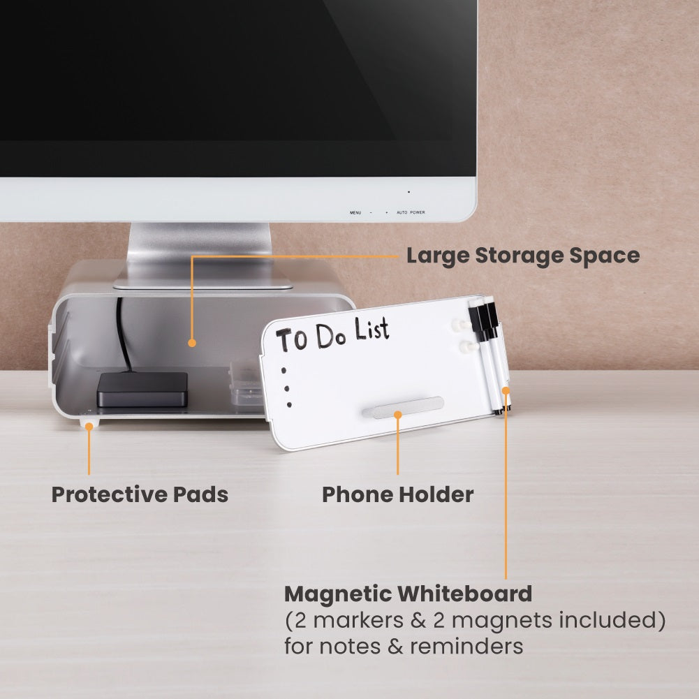 Brateck MABT-STB-181 3-in-1 Aluminum Monitor Riser, Fit Screen Size :  11'~32', Weight Capacity(p... - Image 3