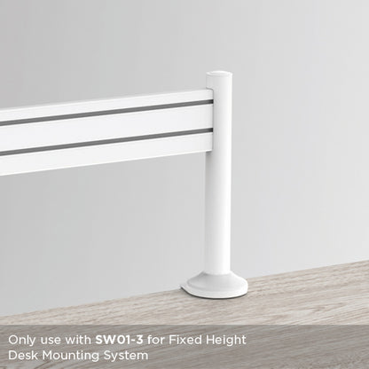 Brateck Slatwall Desk Mounting Pole,Work with Slatwall Panel for Creating Desk-Mounted Slat Wall System( Two poles included) (LS)