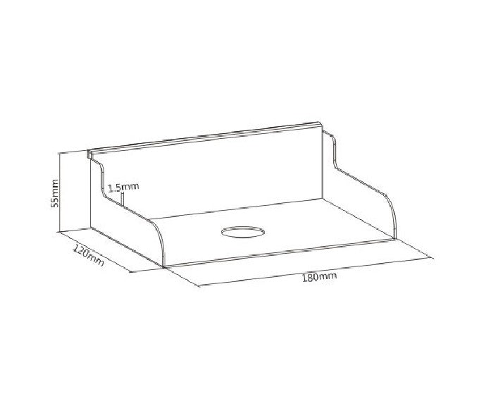 Brateck File Holder, Weight Capacity 3kg-Matte White, 180x120x55mm, Weight Capacity: 3kg (6.6lbs... - Image 2
