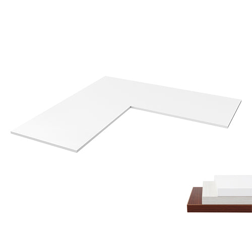 Brateck L-Shape(90°) Particle Board Desk Board White, 1800x750x25mm, Recommended desk frame: MABT...