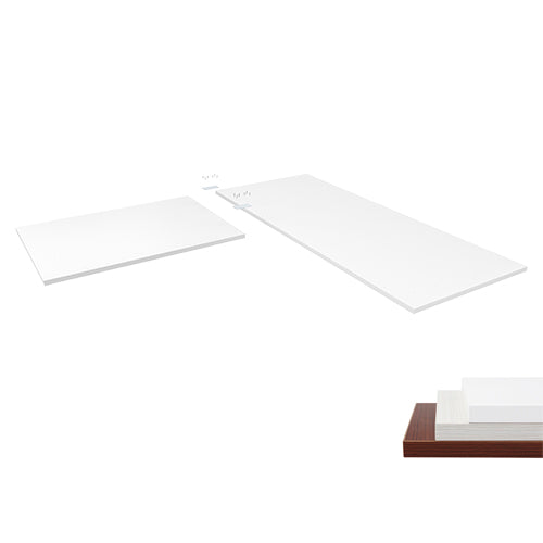 Brateck L-Shape(90°) Particle Board Desk Board White, 1800x750x25mm, Recommended desk frame: MABT... - Image 2