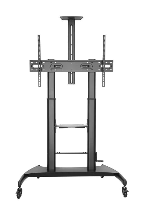 Brateck Large Screen Telescopic Height-Adjustable Steel TV Cart with Crank Handle Fit 60'-100' Up...