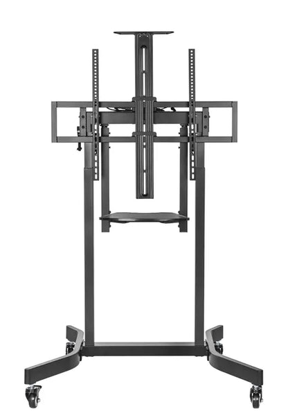 Brateck Deluxe Motorized Large TV Cart with Manual Tilt, Equipment Shelf and Camera Mount Fit 55'...