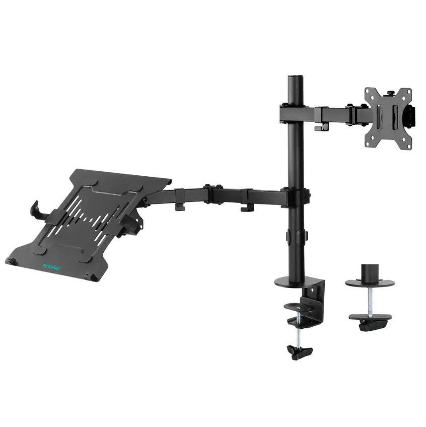 mbeat® Dual-Screen Articulating Monitor Arm with Interchangeable Laptop Holder (LS) - Monitor Arm...