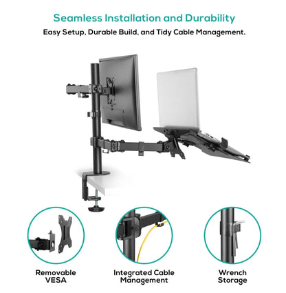 mbeat® Dual-Screen Articulating Monitor Arm with Interchangeable Laptop Holder (LS) - Monitor Arm... - Image 3