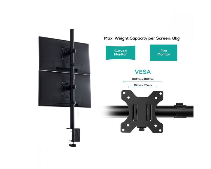 mbeat® activiva Dual-Screen Articulating Vertical Monitor Arm  is designed for ultimate workspace... - Image 2