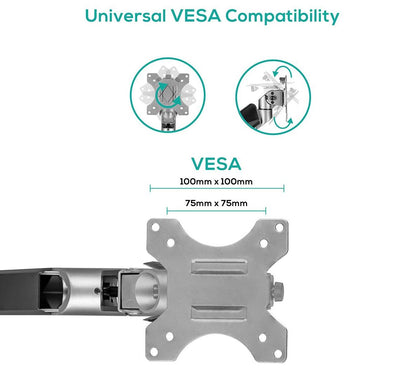 mbeat® activiva Heavy Duty Dual Monitor Screen Gas Spring Monitor Arm Support:For monitors 17'-35... - Image 3