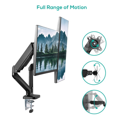 mbeat® activiva ErgoLife Dual Monitor Screen Steel Gas Spring Monitor Arm Built-in Spring Tension... - Image 3