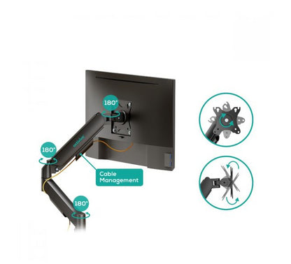 mbeat® activiva Ergolife Dual-Screen Gas Spring Monitor Arm allows you to smoothly adjust the hei... - Image 2