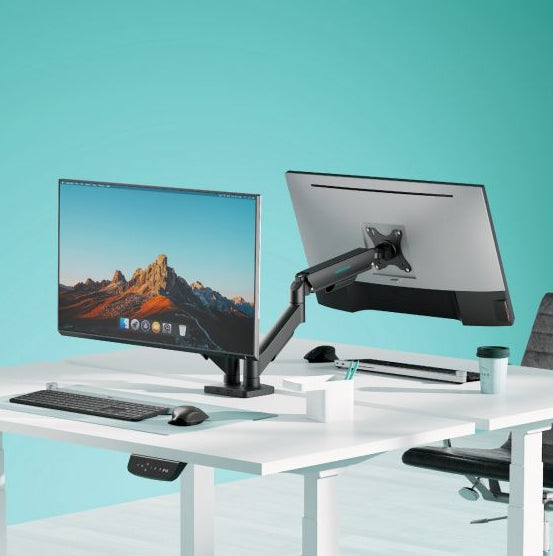 mbeat® activiva Ergolife Dual-Screen Gas Spring Monitor Arm allows you to smoothly adjust the hei... - Image 3