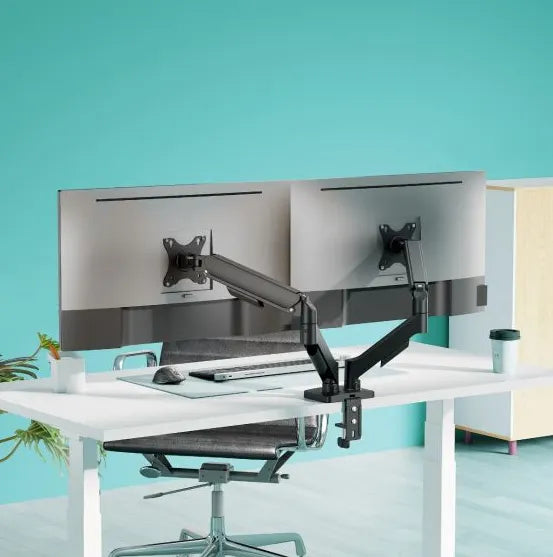 mbeat® activiva Ergolife Dual-Screen Gas Spring Monitor Arm allows you to smoothly adjust the hei... - Image 4