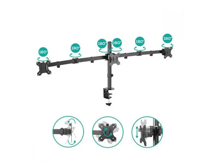 (LS) mbeat® activiva Triple-Screen Articulating Monitor Arm Ideal for a seamless triple monitor s... - Image 2