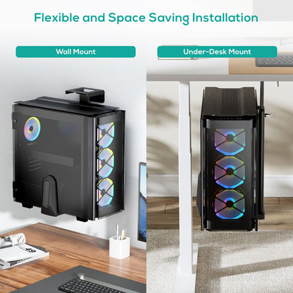 mbeat® activiva Ultra-Wide Adjustable Wall  Under-Desk PC Mount ACA-MNT-CPU01K Heavy-duty weight... - Image 4