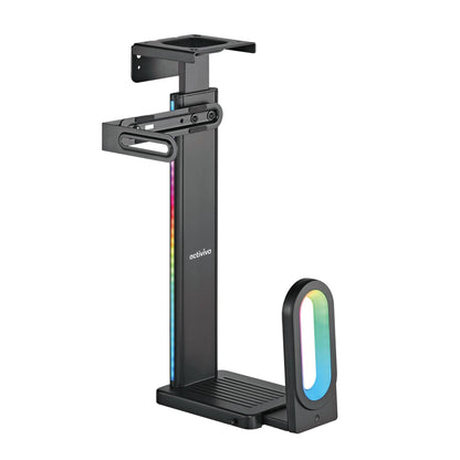 mbeat® activiva RGB Ultra-Wide Adjustable Wall  Under-Desk Gaming PC Mount Heavy-Duty Weight Capa...