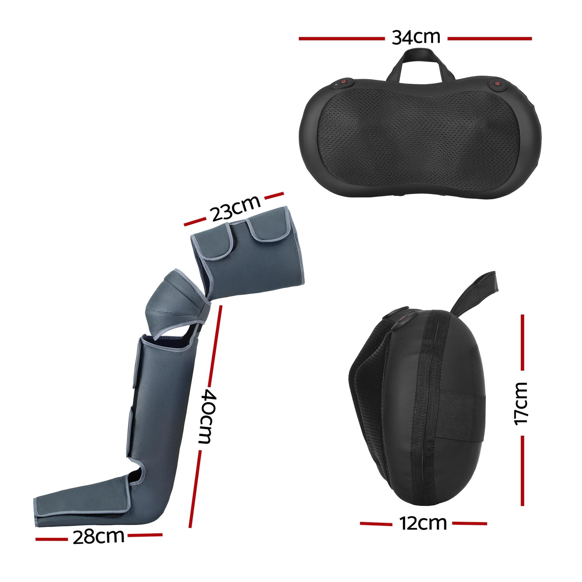 Livemor Leg Foot Massager Air Compression With Back Neck Massager Heat - Image 2
