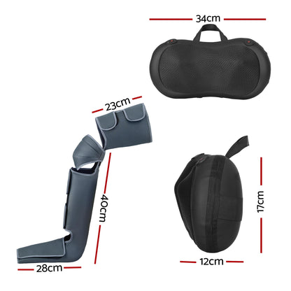 Livemor Leg Foot Massager Air Compression With Back Neck Massager Heat - Image 2