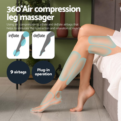 Livemor Leg Foot Massager Air Compression With Back Neck Massager Heat - Image 4