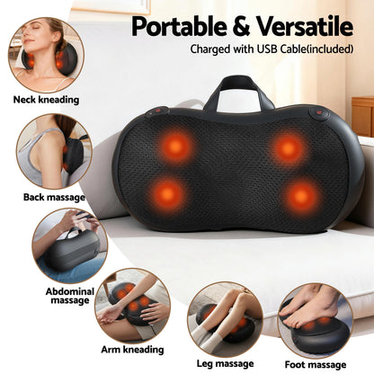 Livemor Leg Foot Massager Air Compression With Back Neck Massager Heat - Image 7